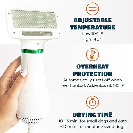 2-in-1 Pet Grooming Dryer Comb